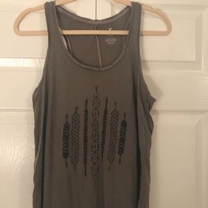 Army Green Tank top with cute design